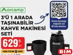 ORCAMP 3'Ü 1 ARADA TAŞINABİLİR KAHVE MAKİNESİ SETİ ORCAMP 3'Ü 1 ARADA TAŞINABİLİR KAHVE MAKİNESİ SETİ